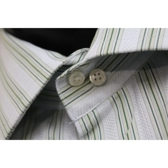 Banana Republic Dress Shirt French Cuff Striped Long Sleeve Mens XL 17-17.5 - Picture 4 of 11